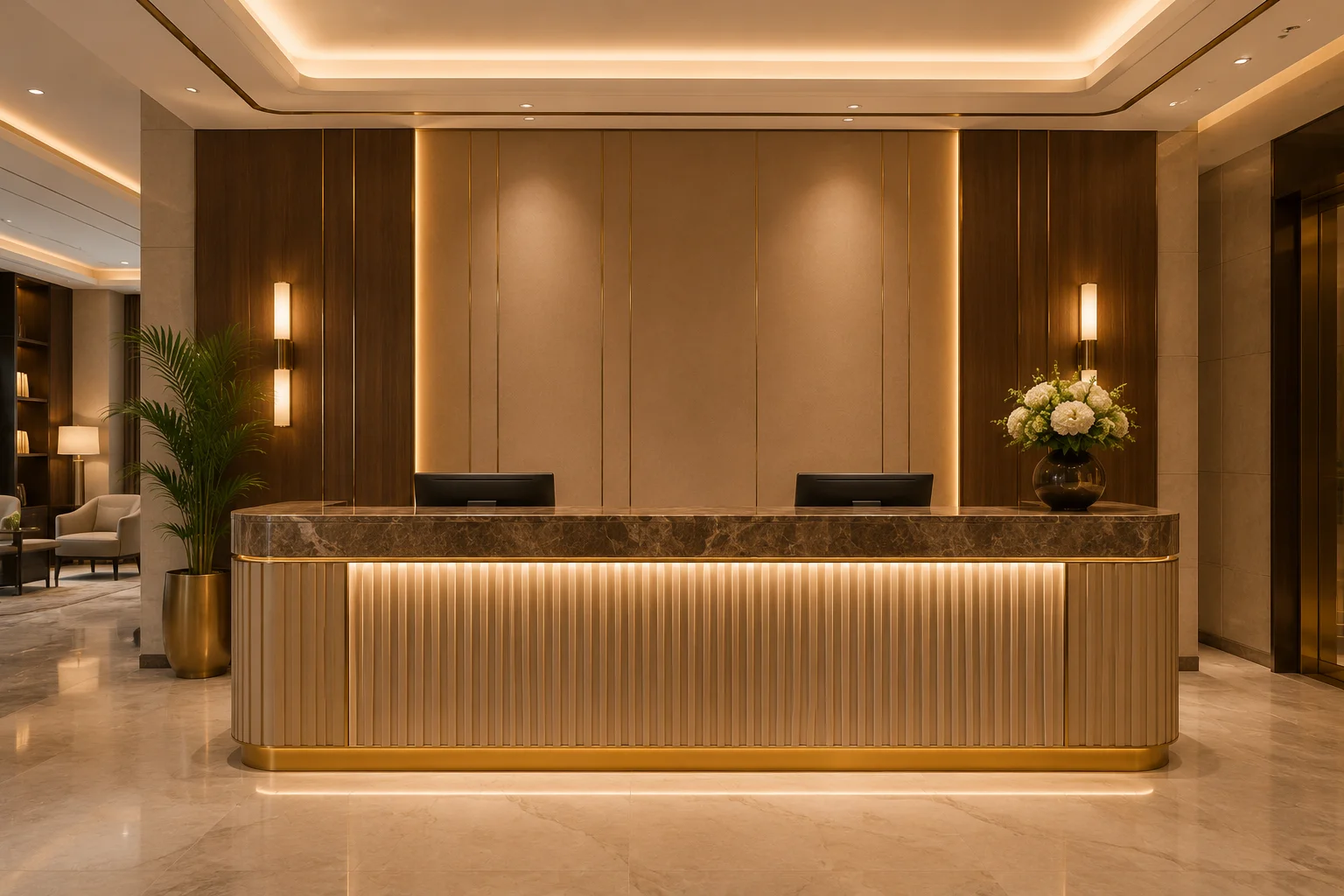 Smart Features in Custom Reception Desks