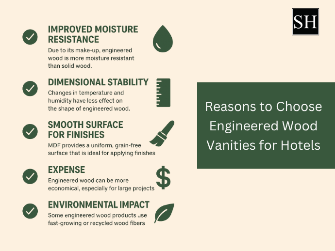 Why engineered wood Vanities are good choice for Hotels