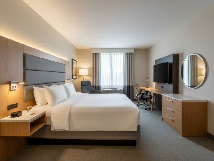 Queen Hotel Bedroom Furniture for Standard US Hotel Rooms