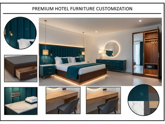 Customized Hotel Bedroom Furniture with Custom Options