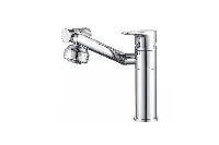 Hospitality-grade utility faucet with precise hot and cold handles