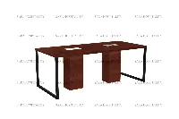 Architectural rectangular desk with a seamless, monolithic design and a durable matte finish