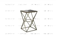 Contemporary geometric end table with interlocking angular supports and a seamless, high-quality finish