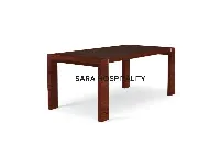 Senior Living Wooden Dining Table - Solid Wood with Scratch-Resistant Top - 4