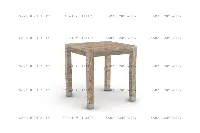 Sleek architectural end table showcasing a geometric silhouette and a seamless, high-quality finish
