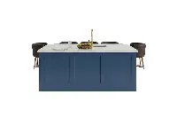 Minimalist full-coverage island surface featuring a low-profile edge and an uninterrupted visual flow across an open-plan kitchen layout