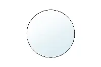 Modern minimal round mirror with a thin-profile frame for a sleek hotel bathroom aesthetic