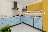 Minimalist small-space kitchen unit featuring a precise 90-degree frame and a low-profile aesthetic that optimizes dead space