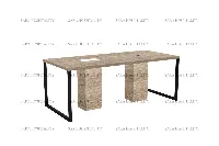 Sleek industrial-style desk with a clean rectangular surface and integrated cable management for a clutter-free workspace