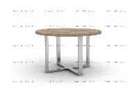 Minimalist lounge table featuring a four-point cross base and a seamless, high-quality finish