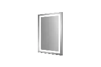 Contemporary framed LED strip mirror designed for high-end resort vanity areas and dressing rooms