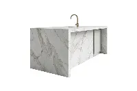 Sleek architectural counter extension showcasing a clean-lined, cantilevered design and a refined, minimalist silhouette
