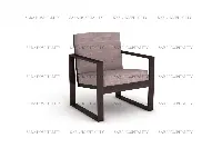 cozy wooden frame armchair