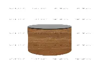 Modern cylindrical storage table featuring a seamless drum silhouette and a discreet, removable top for hidden organization