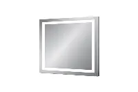 Contemporary LED strip rectangular mirror designed for well-lit resort dressing areas