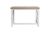 Contemporary X-Leg Workstation: Monolithic minimalist frame offering open legroom and a high-impact geometric silhouette