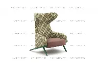 Vintage Tufted Accent Lounge Chair for classic breakfast inn parlors