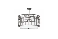Geometric Cage Semi-Flush Light