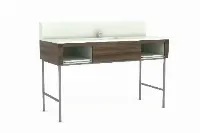Single sink vanity with modern design for upscale hotel bathrooms-2