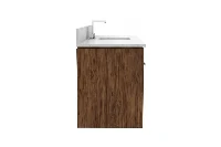 Sleek wide-drawer vanity counter showcasing a seamless, elongated drawer front for a clean architectural look