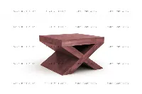 Sleek architectural side table showcasing interlocking geometric supports and a refined, thin-profile silhouette
