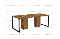 Modern rectangular work table featuring a spacious tabletop and a minimalist, heavy-duty frame