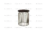 Contemporary wire-base table with intricate vertical spokes and a seamless, high-quality finish