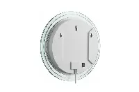 Contemporary LED mirror with a thick light-up frame for boutique guest suites