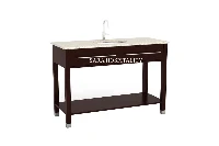 Modern straight frame vanity top featuring a clean-lined rectangular basin and a sharp, linear silhouette that anchors a contemporary bathroom layout