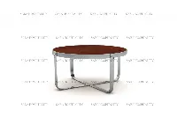Minimalist round lounge table featuring tapered legs and a sturdy, geometric frame for a balanced look