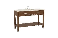 Modern compact open vanity top featuring an integrated space-saving basin and a clean-lined, minimalist framework tailored for smaller bathroom layouts