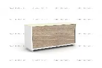 Contemporary reception counter with an integrated transaction top and a sturdy, monolithic frame