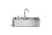 Contemporary undermount sink showcasing sharp architectural lines and a distinctive angled basin design