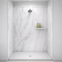 Luxury bathroom with seamless panel shower surround design