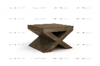 Minimalist sculptural table featuring curvaceous intersecting legs and a sturdy, balanced foundation