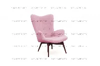 Walnut-Finish Mid-Century Lounge Chair for vintage breakfast inn porches