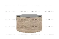 Sleek minimalist side table showcasing a monolithic round form and integrated interior storage space