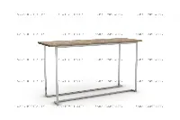 Contemporary entryway table with a streamlined tabletop and a low-profile frame that maximizes floor space