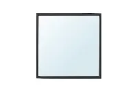 Modern square wall mirror with a clean-lined frame for contemporary hotel guest rooms