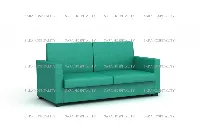 Modern Upholstered Box Arm Sofa in premium fabric - 4
