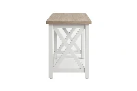 Minimalist Cross-Base Desk: Compact, space-saving design featuring a low-maintenance top supported by a sturdy steel X-frame