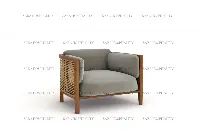 refined wooden frame lounge chair design