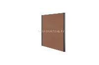 Modern hospitality headboard with woodgrain finish and black accents - 4