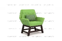 refined wooden frame accent chair design