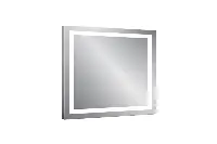 Sleek hospitality-grade backlit rectangular mirror for luxury boutique suites