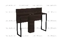 Contemporary hallway work desk with a shallow depth and a seamless surface, blending functionality with an elegant form