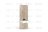 Floating nightstand with white drawer and dark wood panel-4