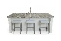 Sleek architectural counter showcasing a bold, graphic stone pattern and a clean-lined, minimalist profile that serves as a focal point