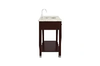 Contemporary straight-edge vanity unit with a sturdy, monolithic top and a flush, square-front design that maximizes surrounding counter space