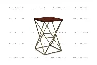 Minimalist sculptural side table featuring a bold prismatic frame and a sturdy, balanced silhouette